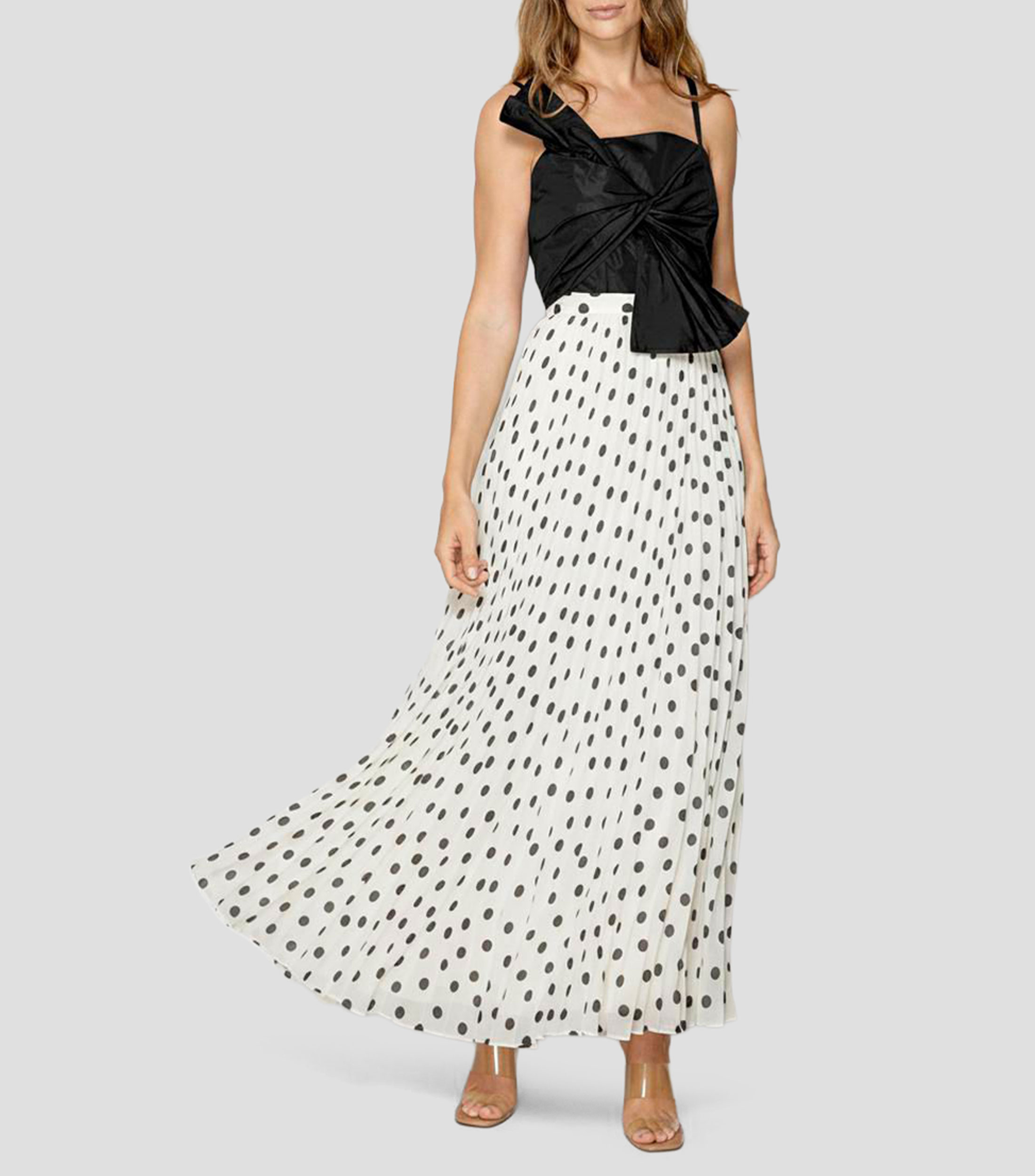 Vestido largo estampado Mujer
